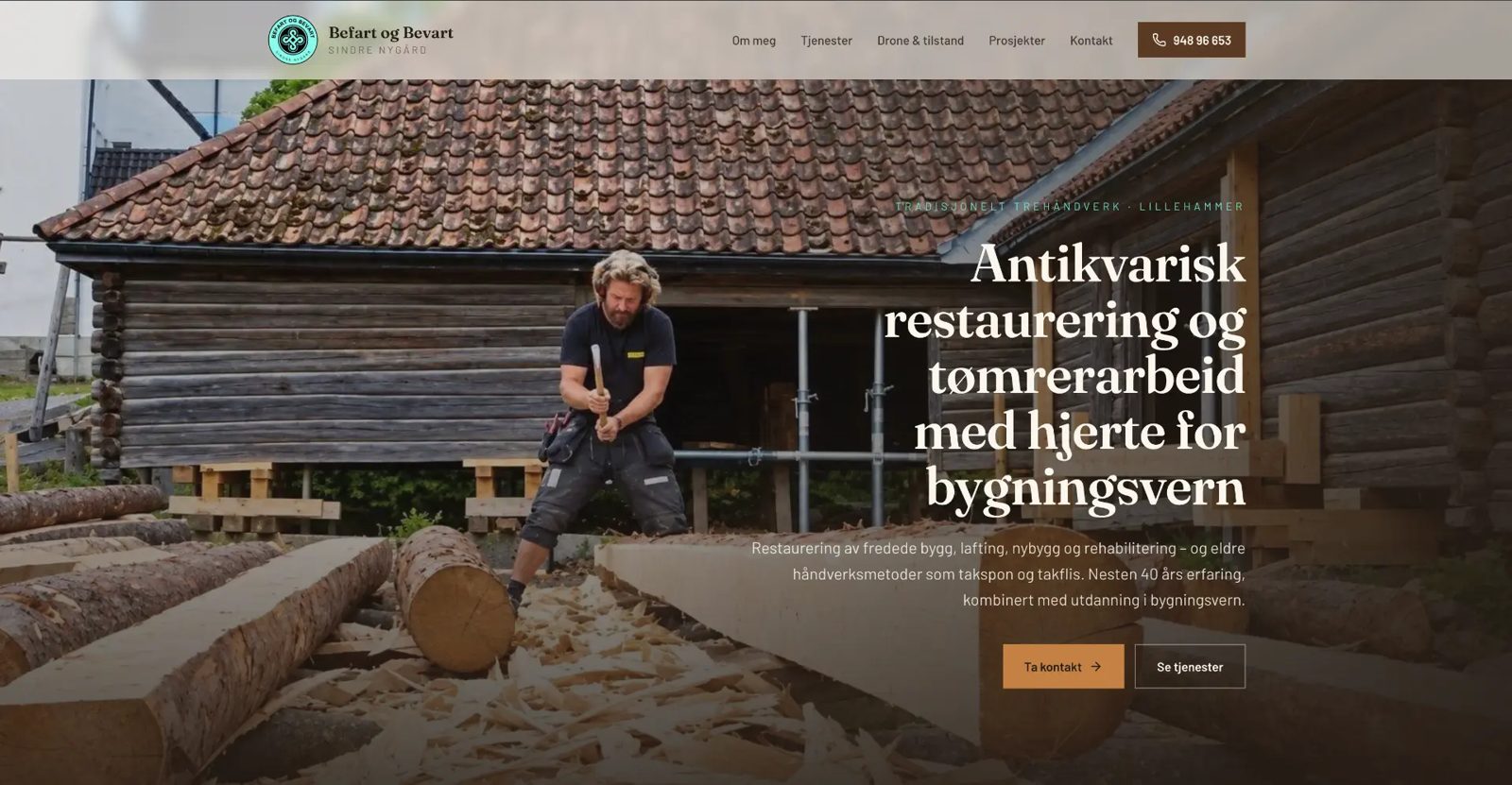 Nettsiden til Befart og Bevart